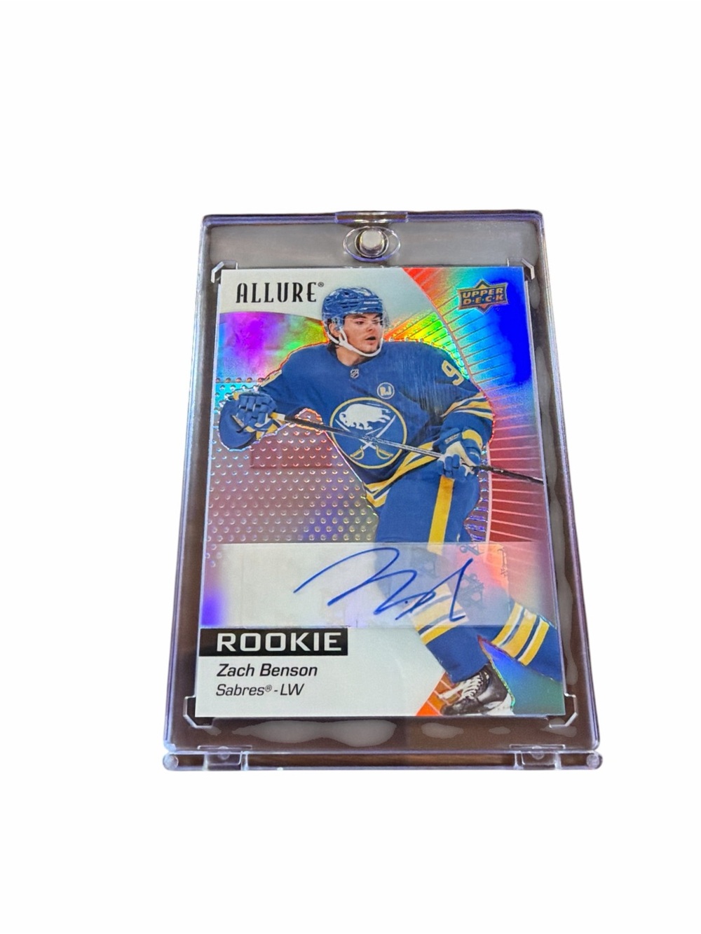 Zach Benson Signed Rookie Card - 2023-24 Upper Deck Allure Red Rainbow